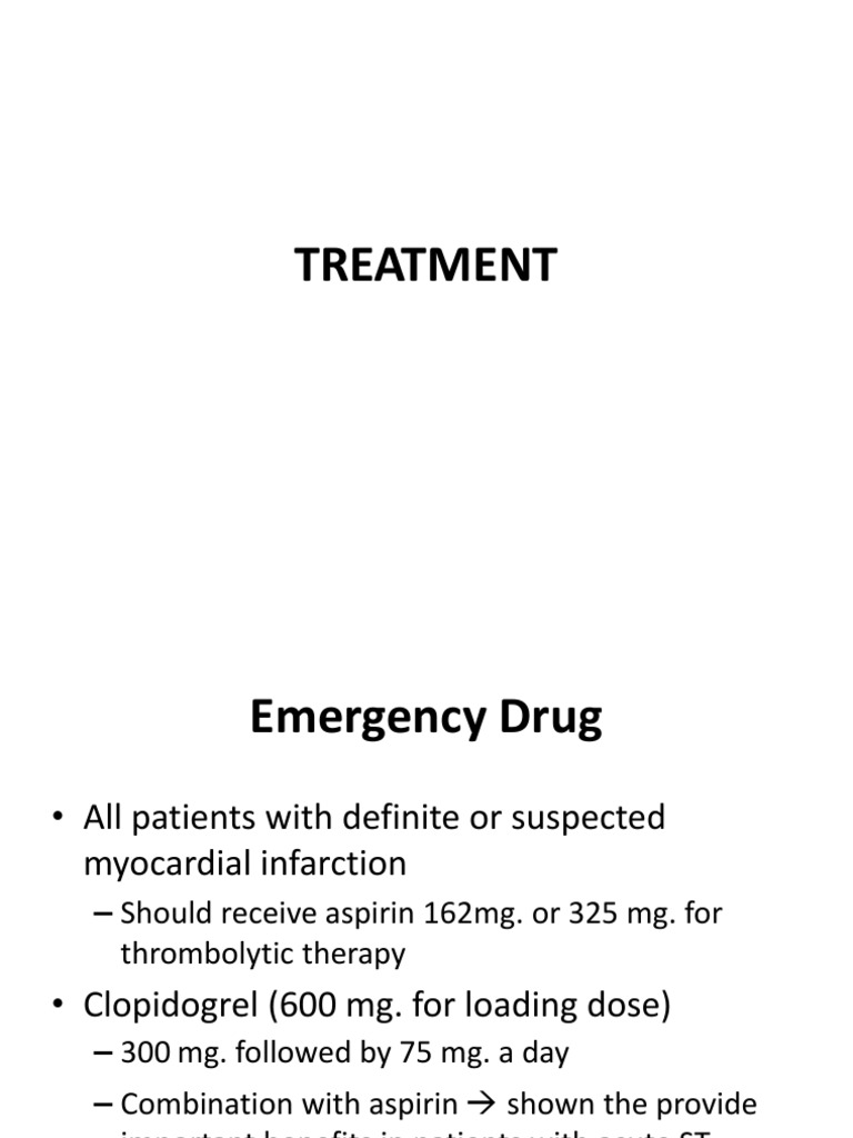Myocardial Infarction Treatment Drugs