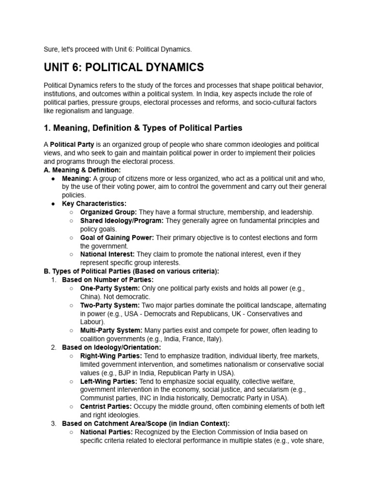 Understanding Political Dynamics | PDF | Political Parties | Advocacy Group