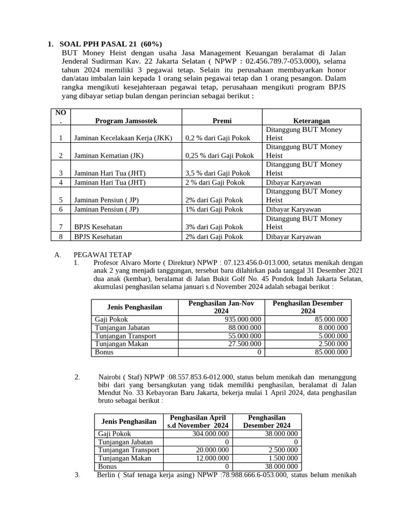 Soal Latihan Pph Potput C Update 2024 Update Pdf