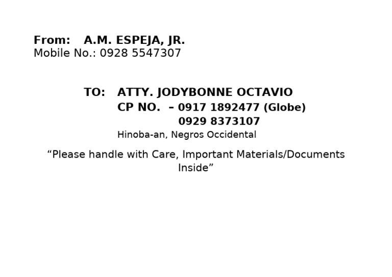 Sending Label Jodybone | PDF