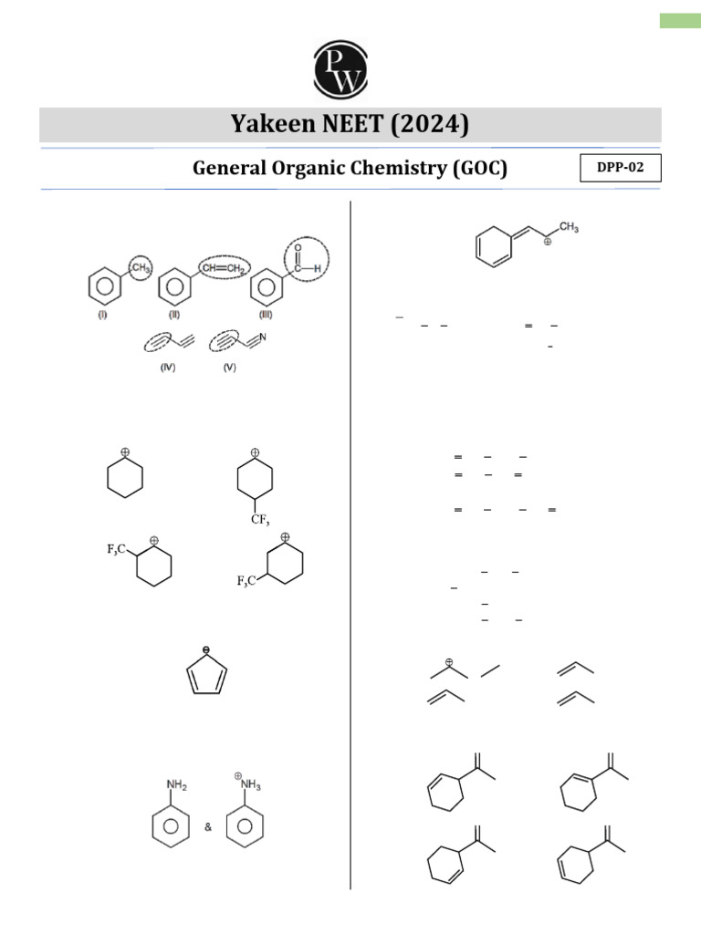 NEET 2024 General Organic Chemistry Quiz | PDF | Chess | Chess Theory