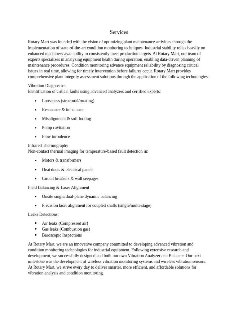 Advanced Condition Monitoring Solutions | PDF | Applied And ...