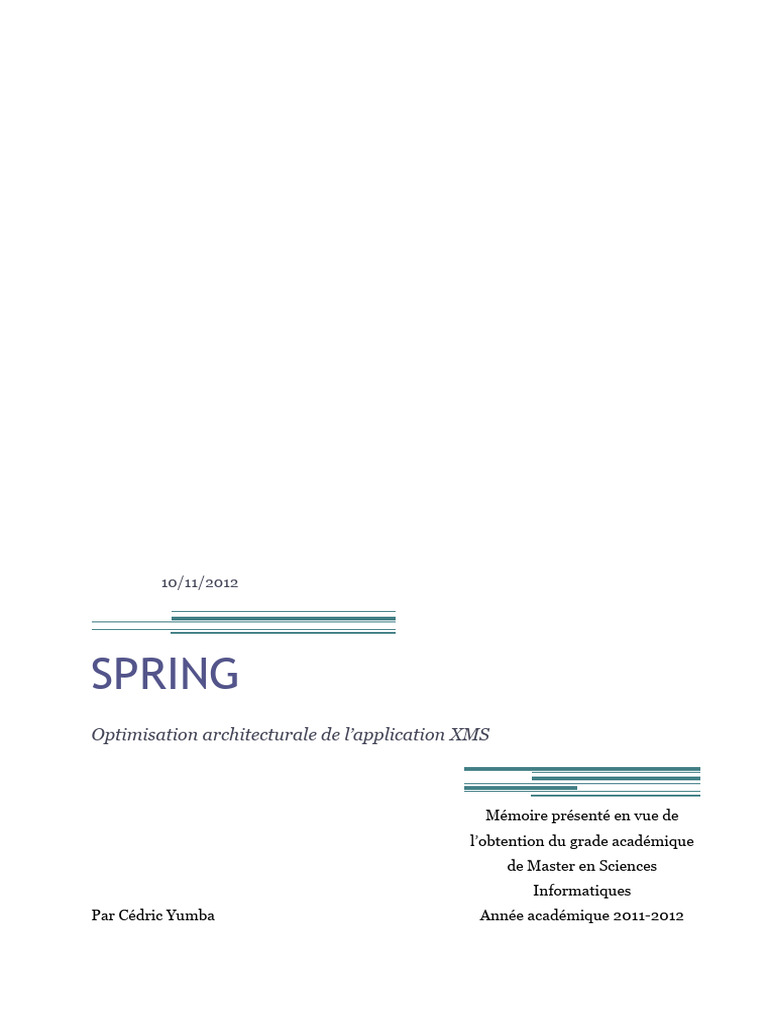 Optimisation de l'application XMS avec SPRING | PDF | Adobe Flex | Java ...