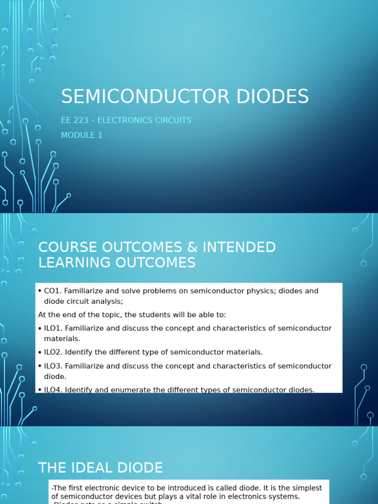 Understanding Semiconductor Diodes | PDF | P–N Junction | Semiconductors