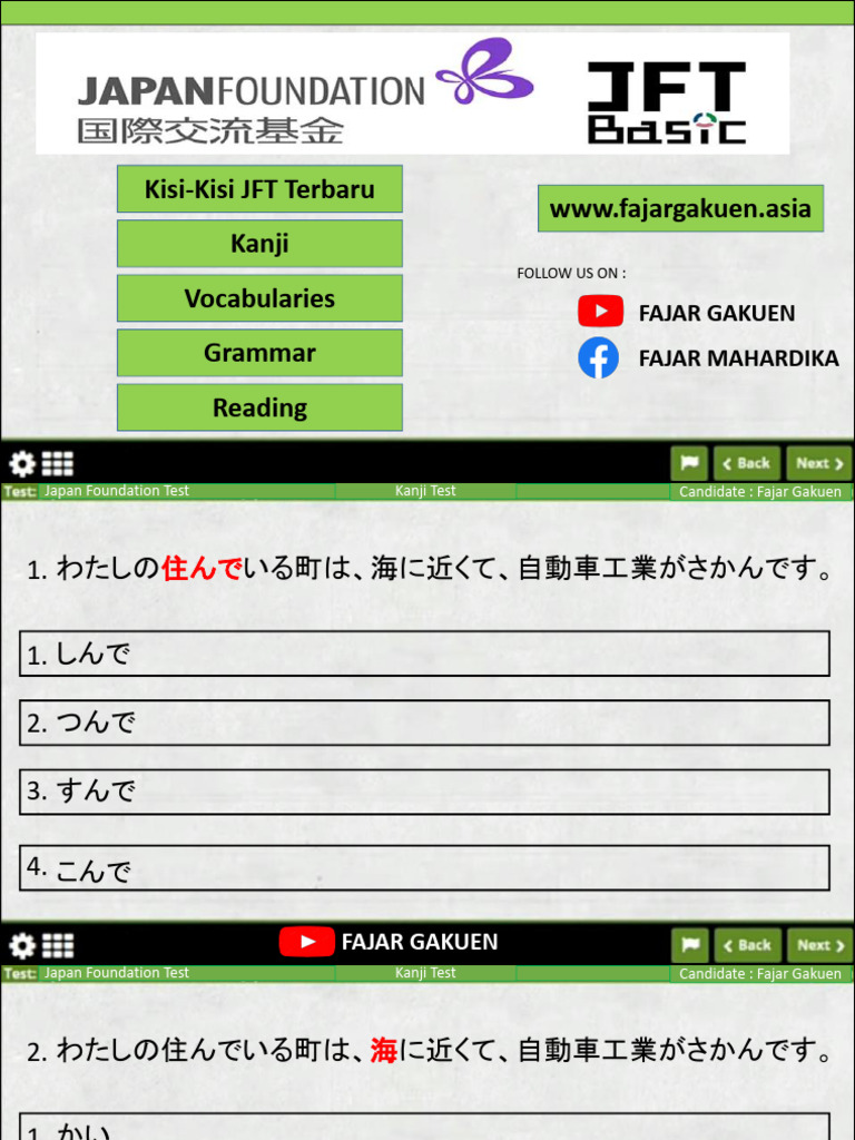 Kumpulan Soal Dan Kunci Jawaban Try Out JFT 21 | PDF