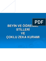 Beyi̇n Ve Öğrenme Sti̇lleri̇