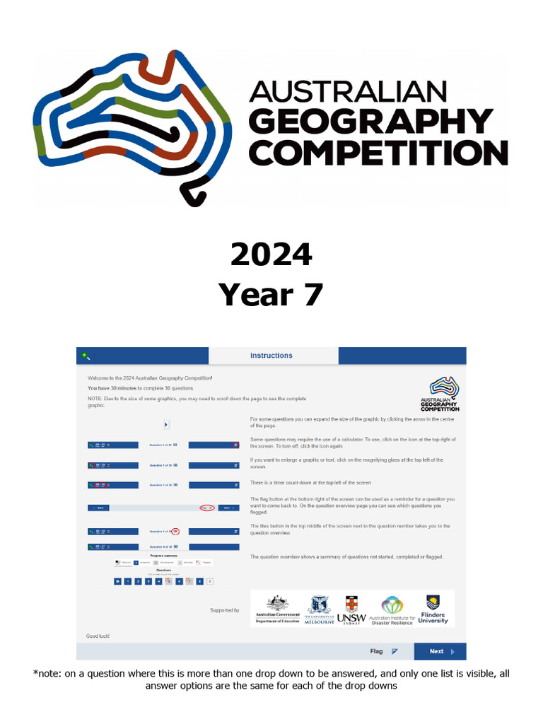 2024 Year 7 Competition Details | PDF