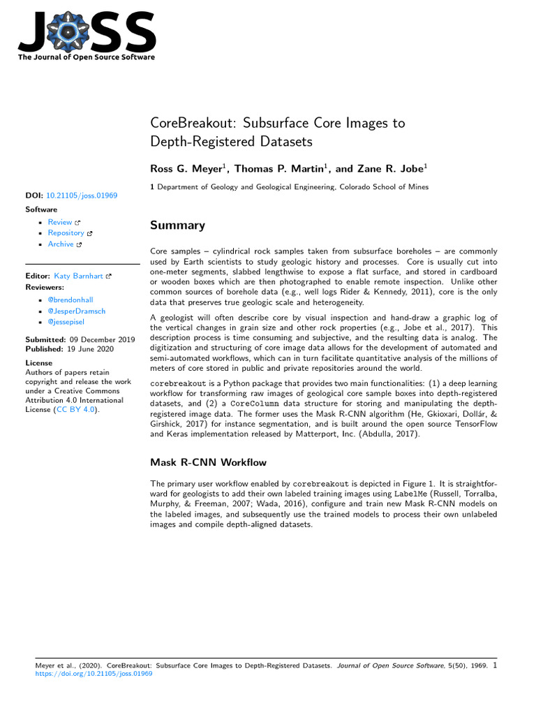 CoreBreakout: Depth-Registered Core Datasets | PDF | Image Segmentation ...