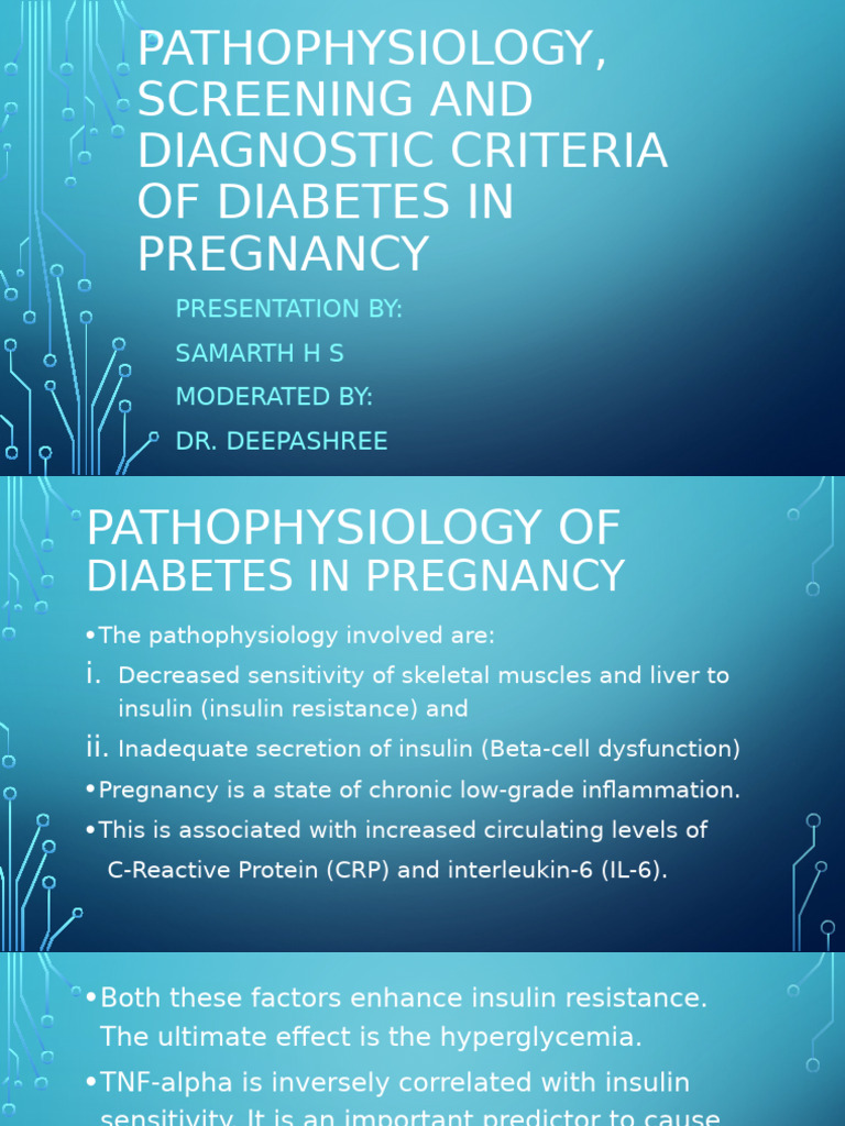 Diabetes in Pregnancy: Screening & Criteria | PDF | Gestational ...