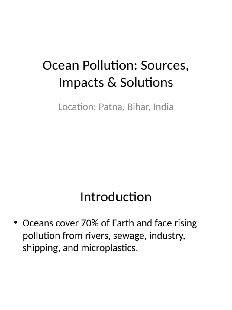 Visual Ocean Pollution Presentation | PDF