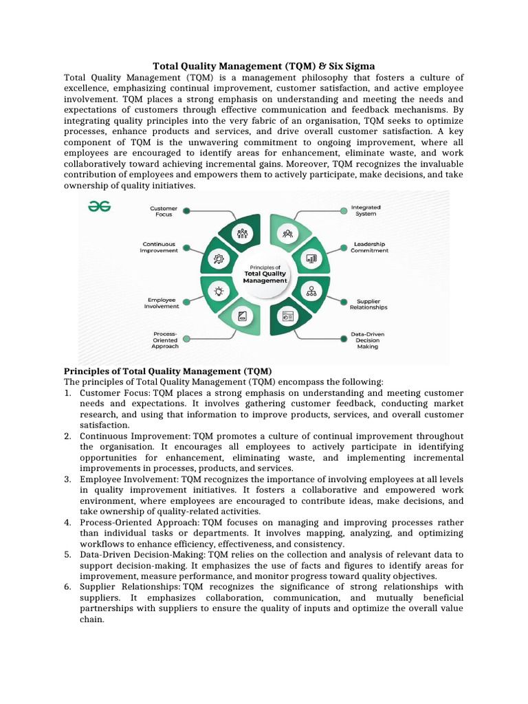 MODULE 5 - Total Quality Management | PDF | Six Sigma | Standard Deviation