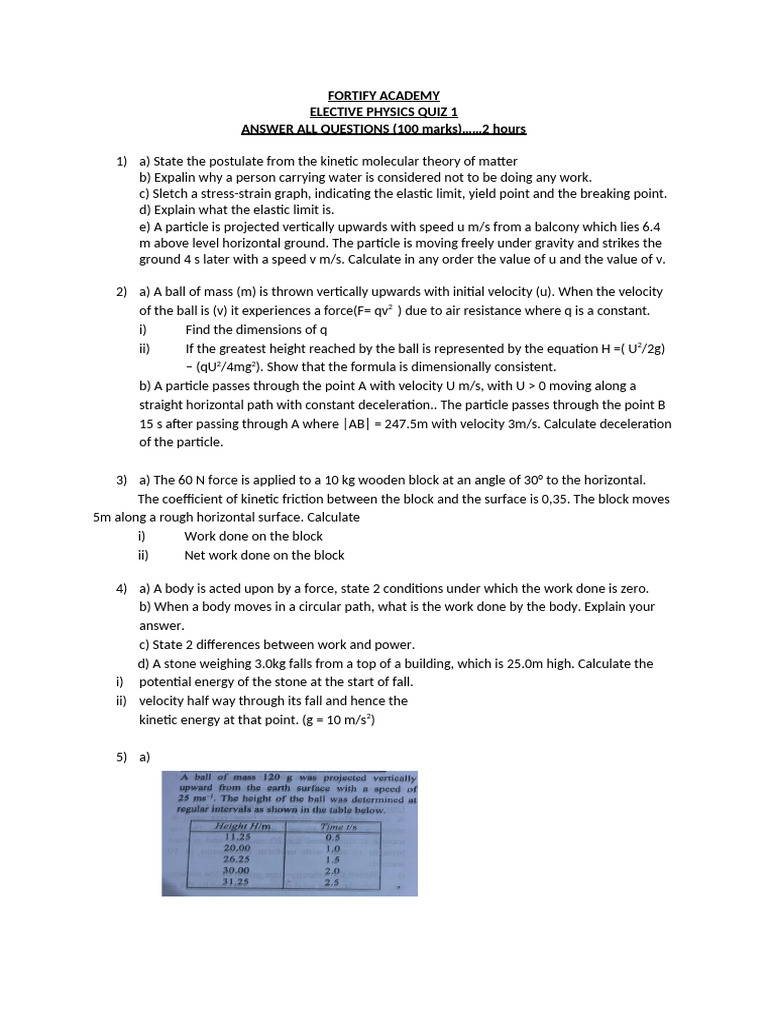 Grade 12 Physics: Work, Energy, Power Quiz | PDF | Euclidean Vector | Force