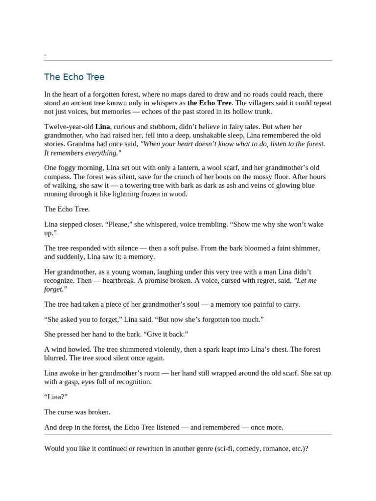 The Echo Tree | PDF