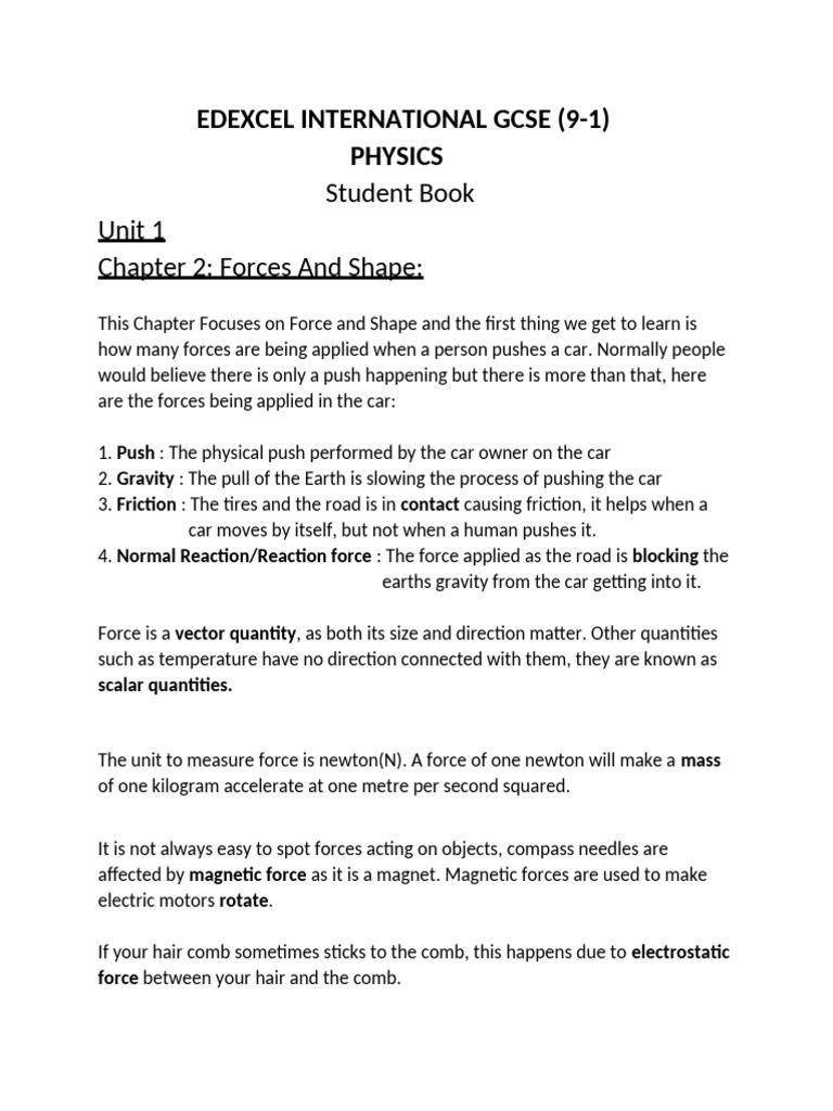 Forces and Shape in Physics Explained | PDF | Force | Friction