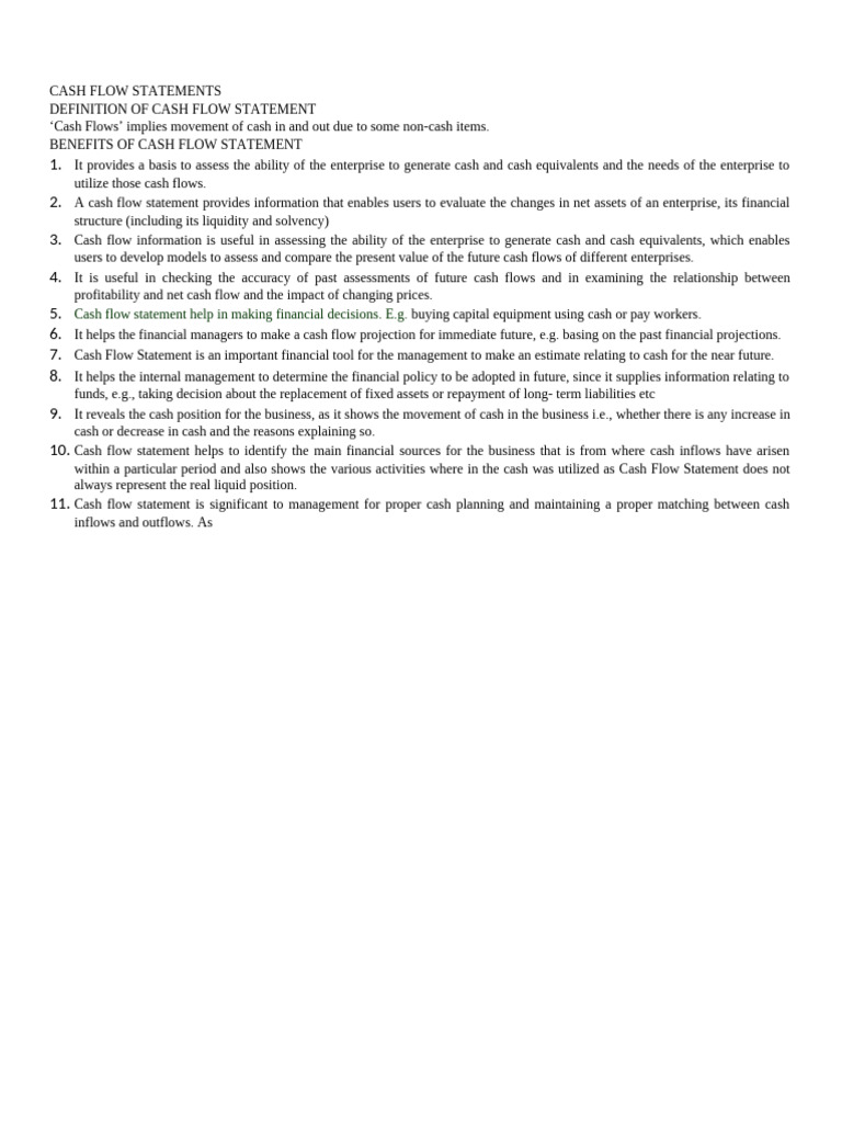 Understanding Cash Flow Statements | PDF | Cash Flow Statement | Expense