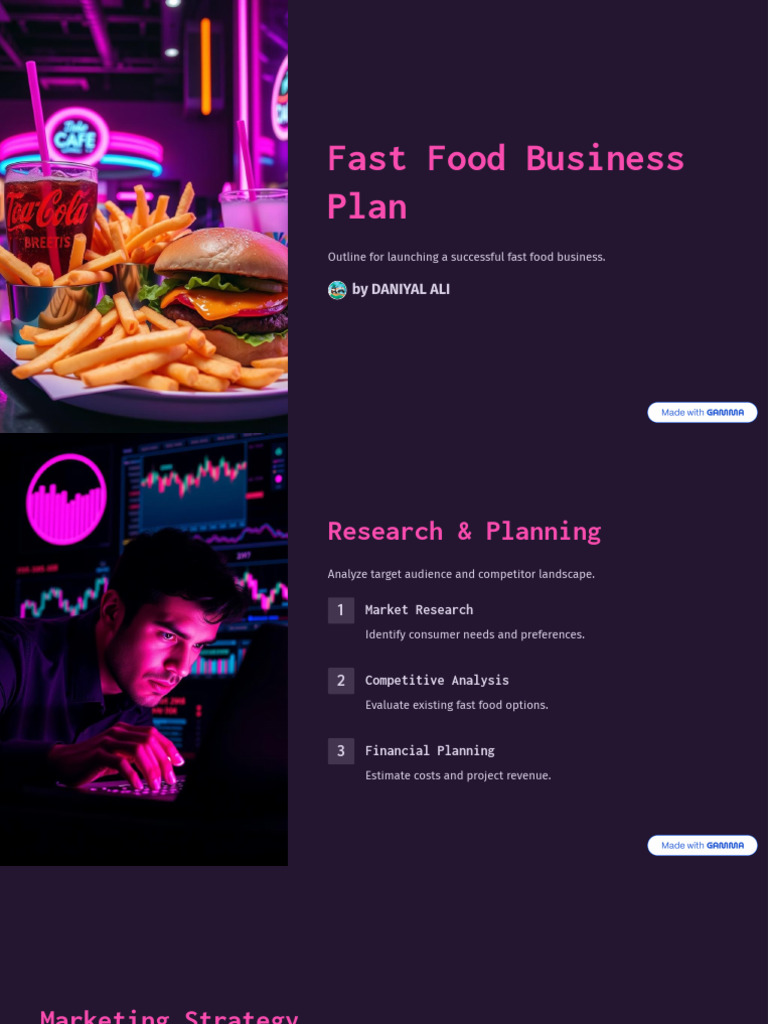 Fast Food Business Plan | PDF | Brand | Fast Food
