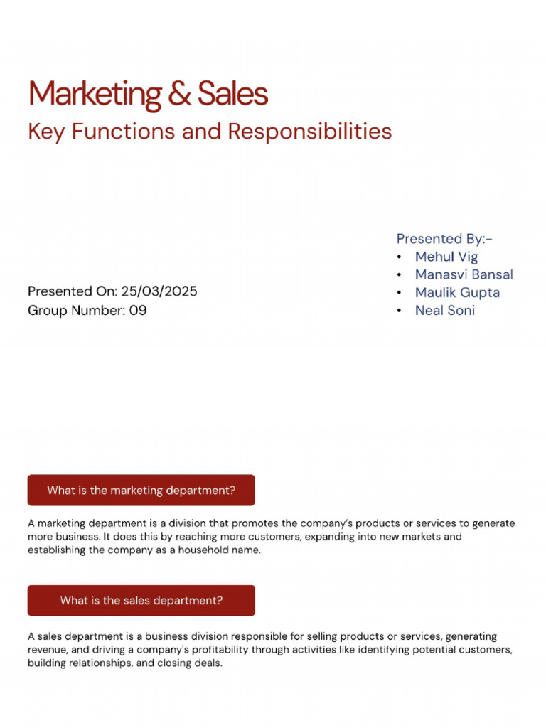 Marketing and Sales - Section B | PDF