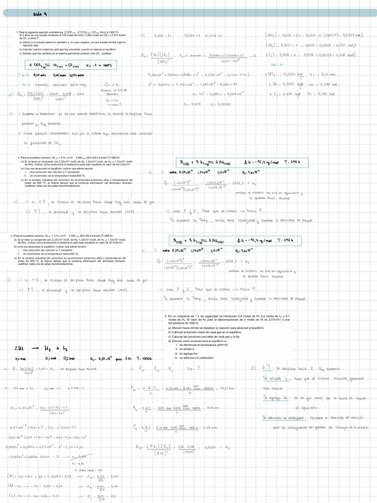 Fundamentos de Química, Guia 9 | PDF | Química | Química Física