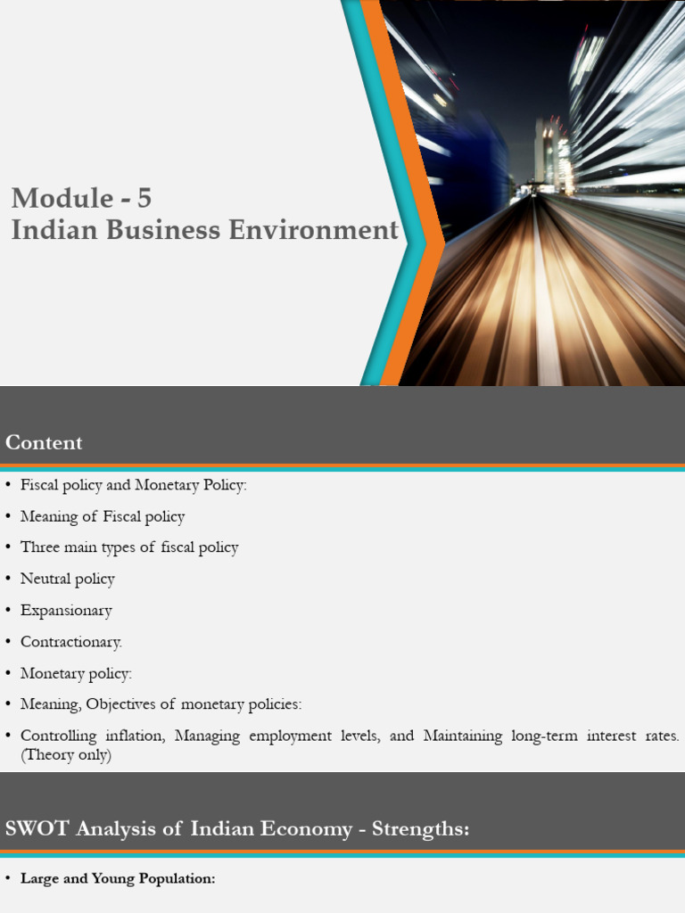 Indian Business Environment Overview | PDF | Fiscal Policy | Gross ...