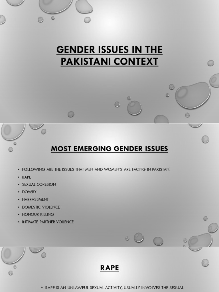 Gender Issues in Pakistan: Key Challenges | PDF | Domestic Violence | Rape