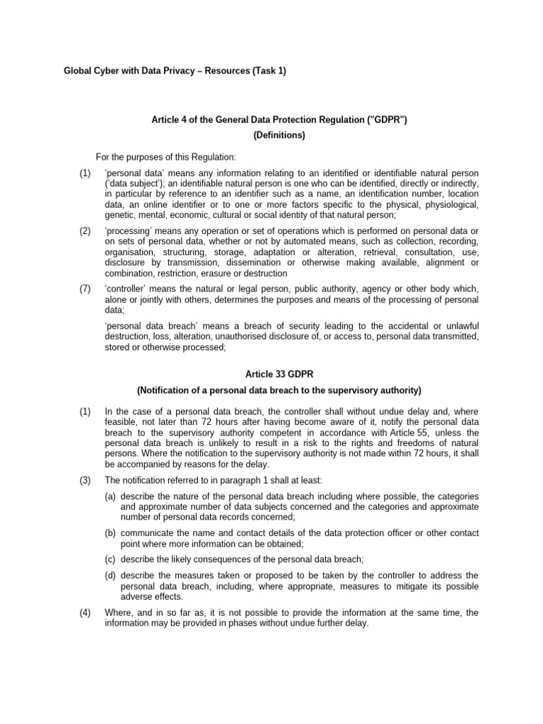 GDPR Personal Data Breach Guidelines | PDF | Justice | Crime & Violence
