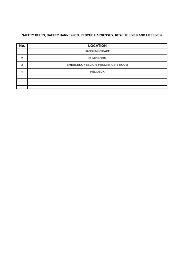 Inventory List Life Saving Equipment 9 | PDF