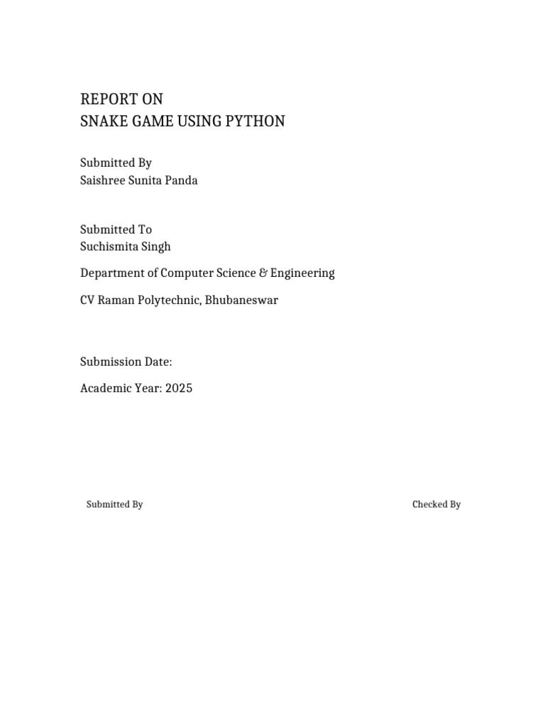 Python Snake Game Development Guide | PDF | Computer Programming ...