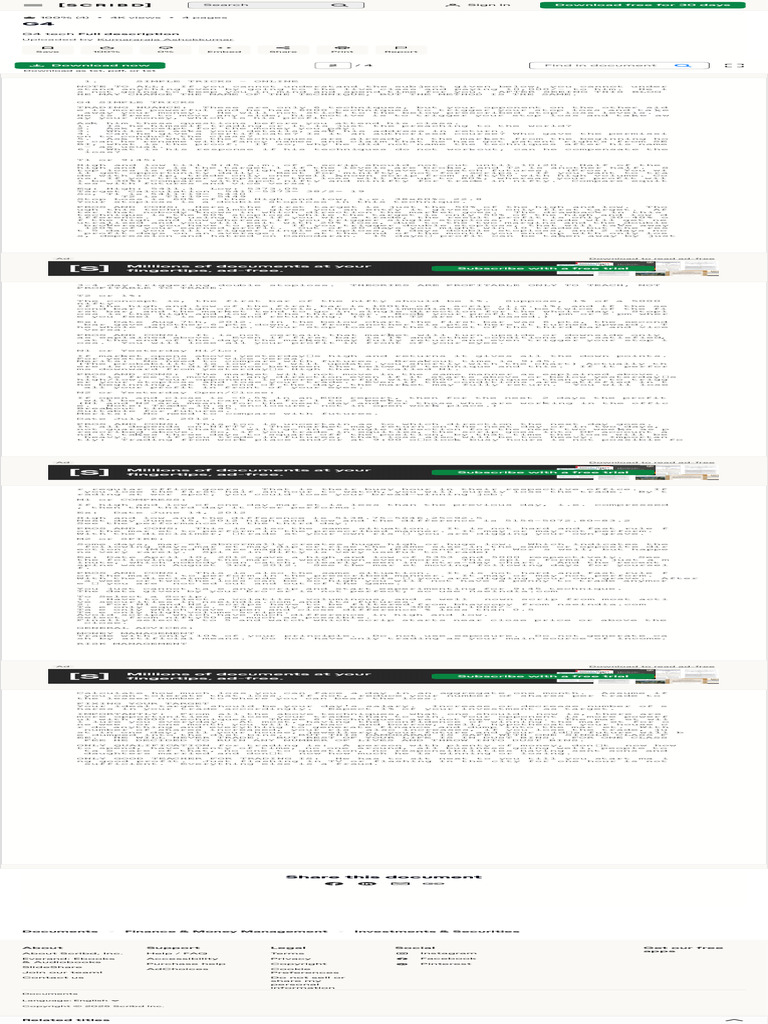 G4 G5 Trading Techniques Overview | PDF | Trade