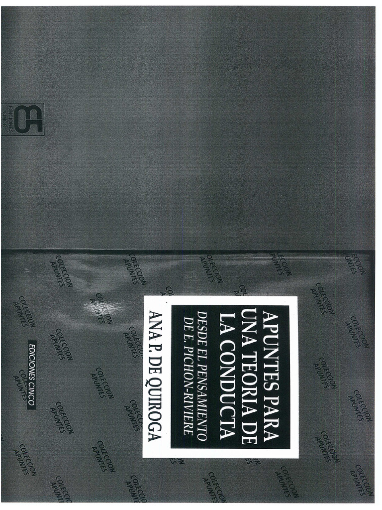 Apuntes para Una Teoria de La Conducta | PDF