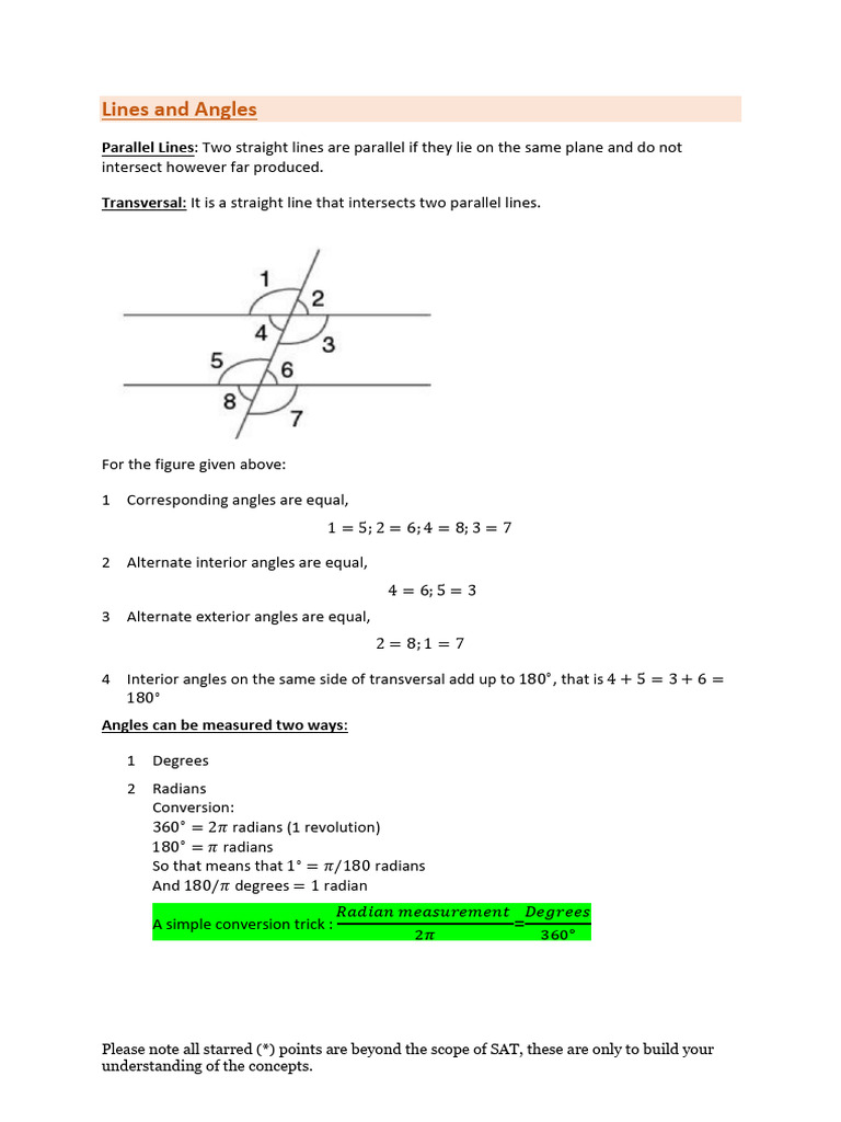 Understanding Lines, Angles, and Triangles | PDF | Triangle | Angle
