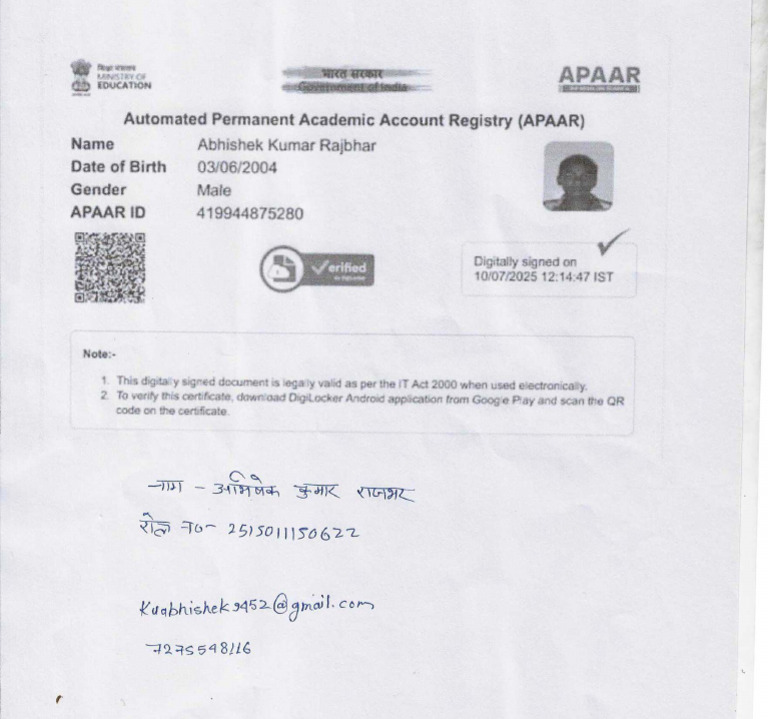 Abhishek ABC Id | PDF