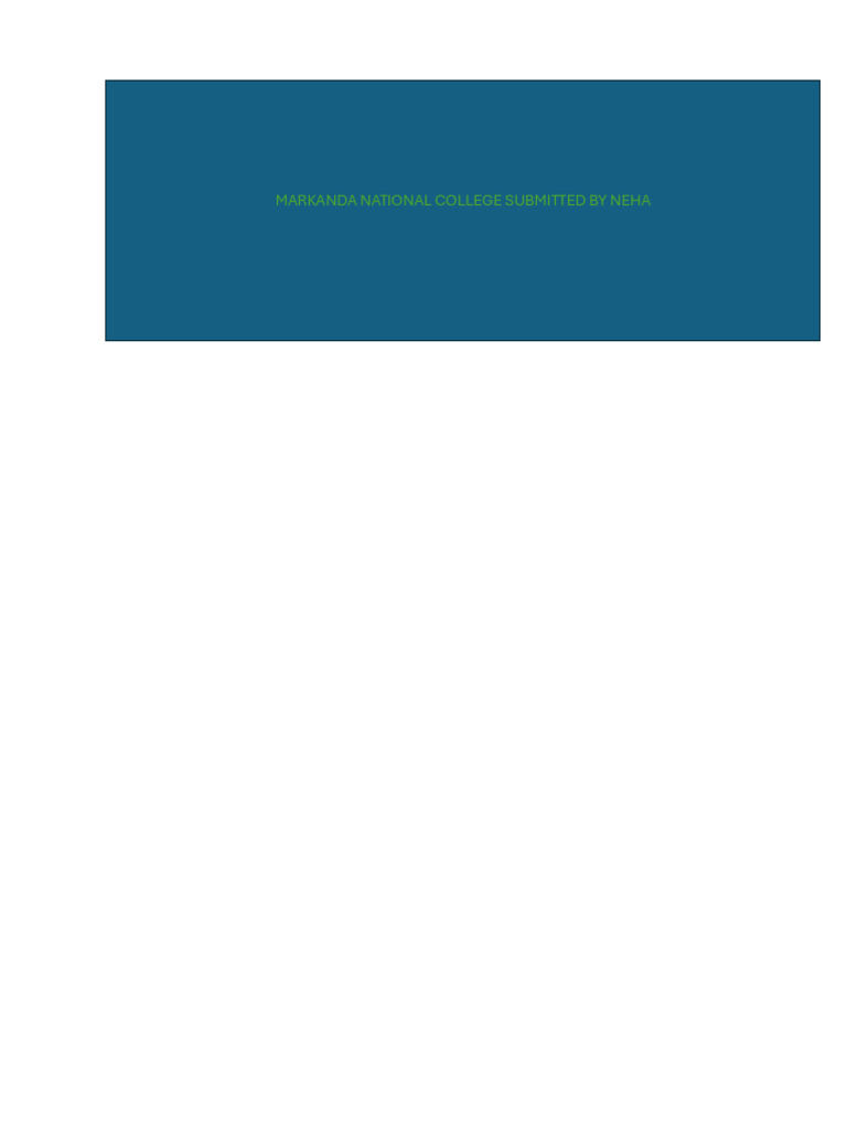 Markanda National College Submitted by Neha | PDF