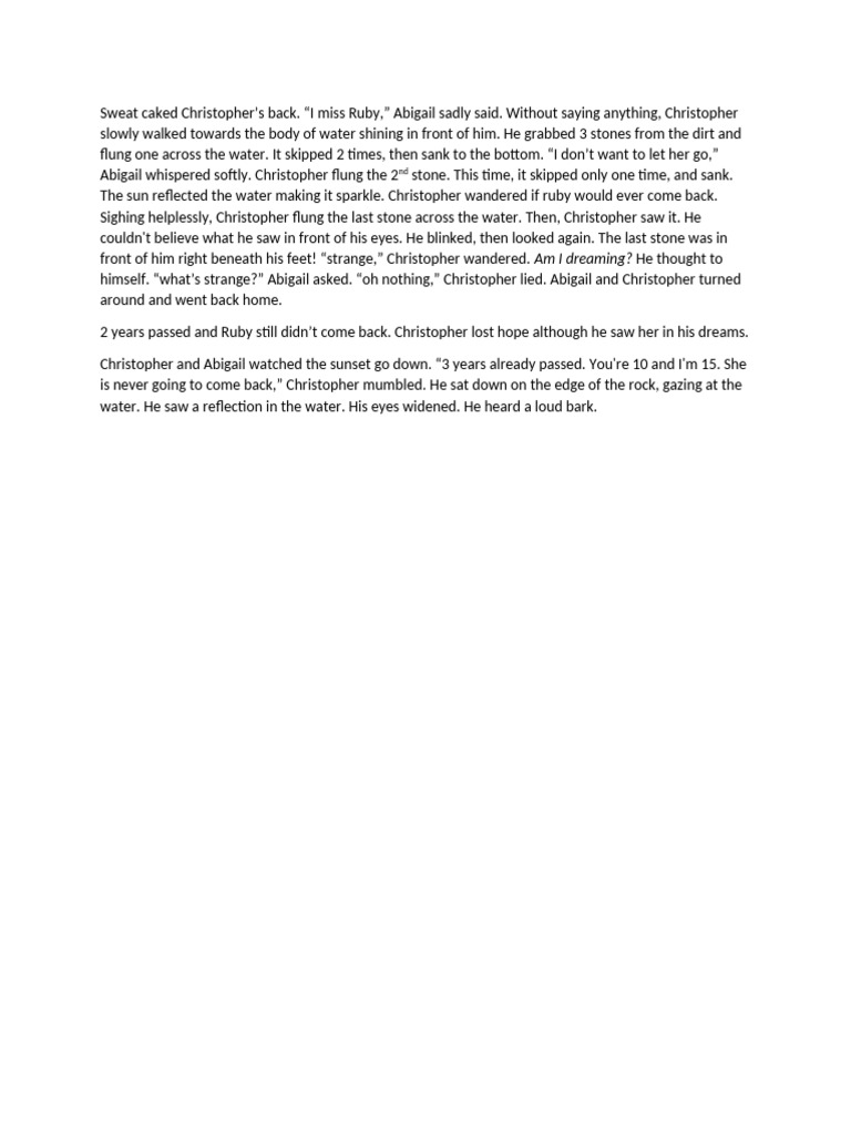 The Third Stone - Original Draft | PDF