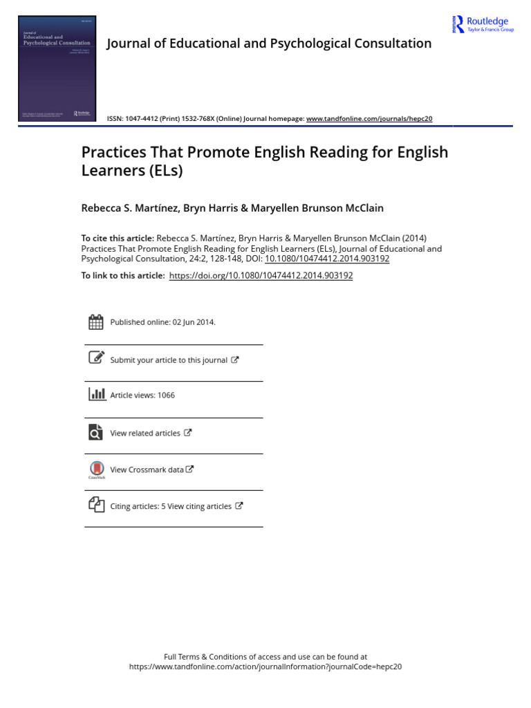 Effective Reading Practices for ELs | PDF | Second Language Acquisition ...