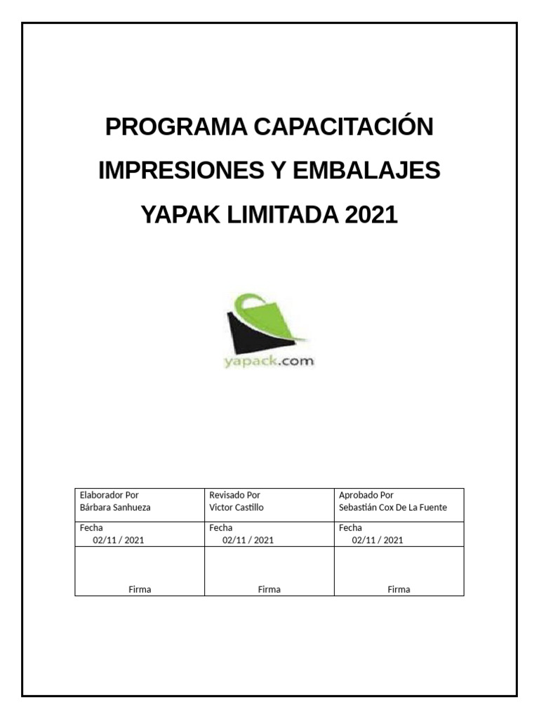 Programa de Seguridad y Salud Laboral | PDF | Seguridad y salud ...