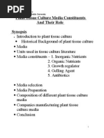 Download Plant Tissue Culture Media Constituents and Their Role by po87b SN88707899 doc pdf