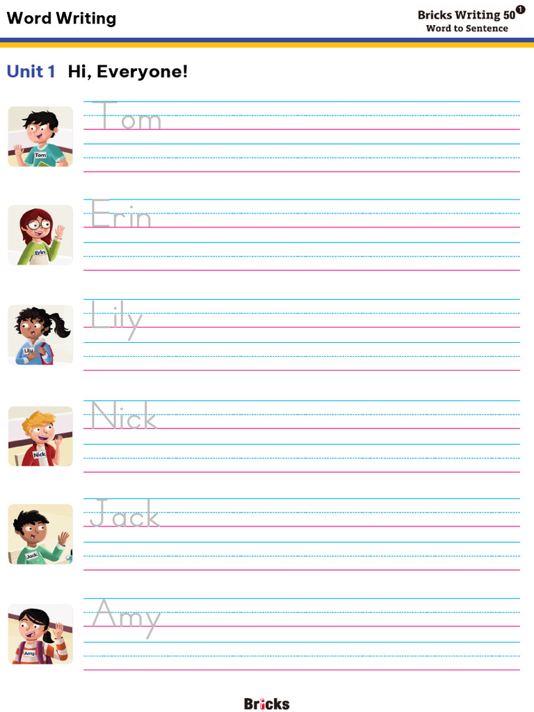 Bricks Writing: Engaging Word Units | PDF