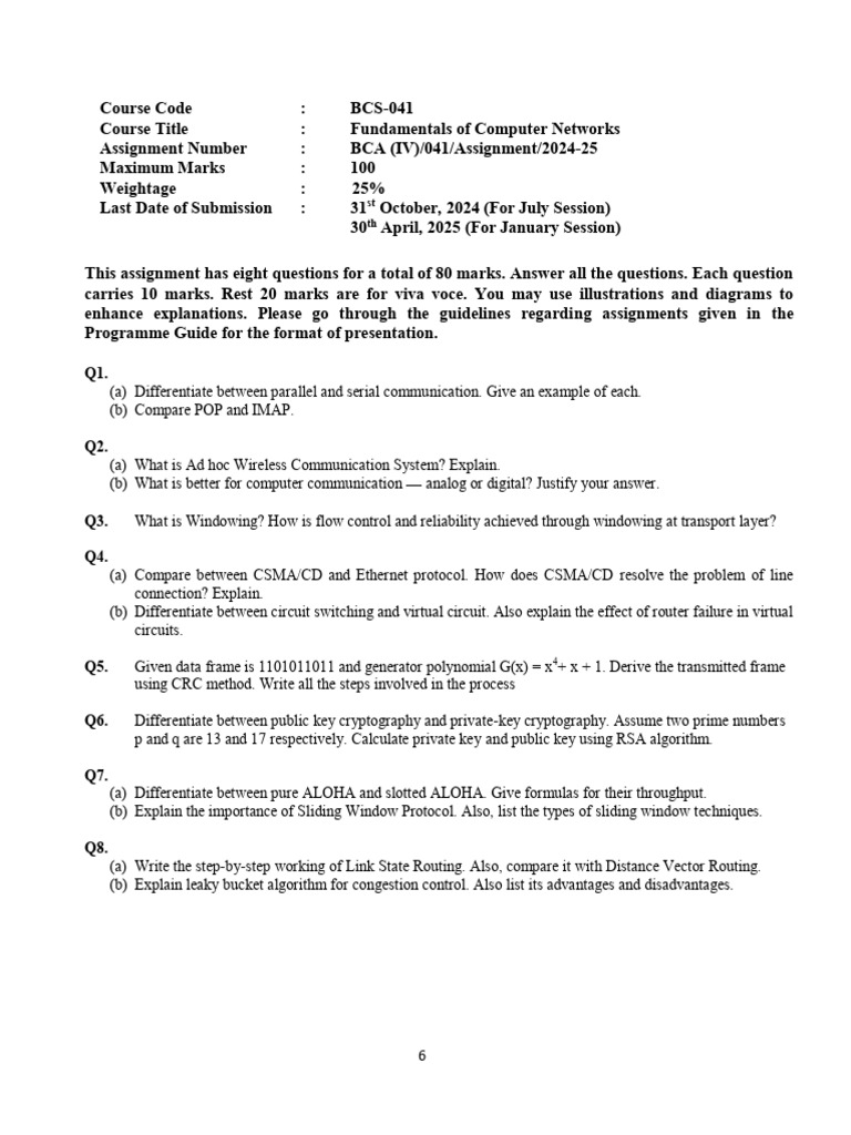 BCS 041 | PDF