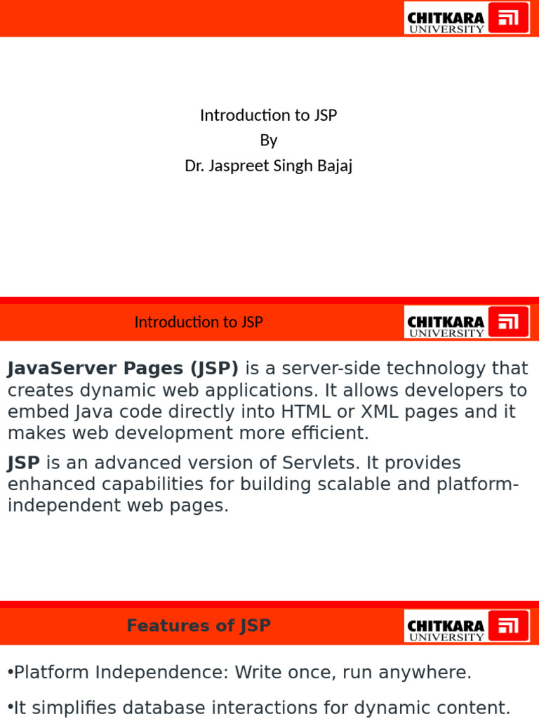 5 Introduction To JSP | PDF | Java (Programming Language) | Dynamic Web ...