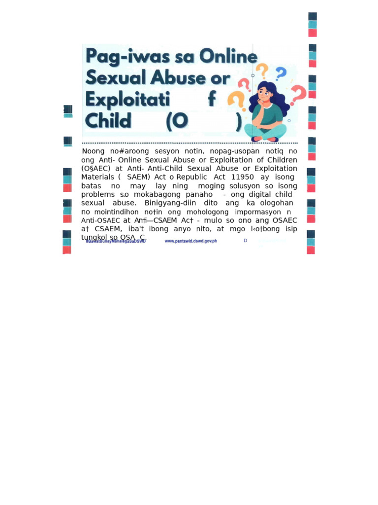 Session 2 Online Infographics On The Online Sexual Abuse or ...