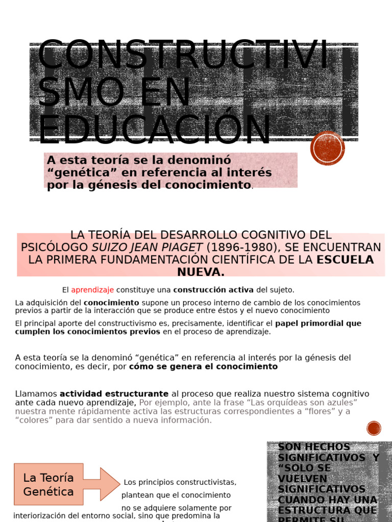 Constructivismo | PDF | Pensamiento | Aprendizaje