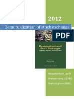 Demutualization of Stock Exchange