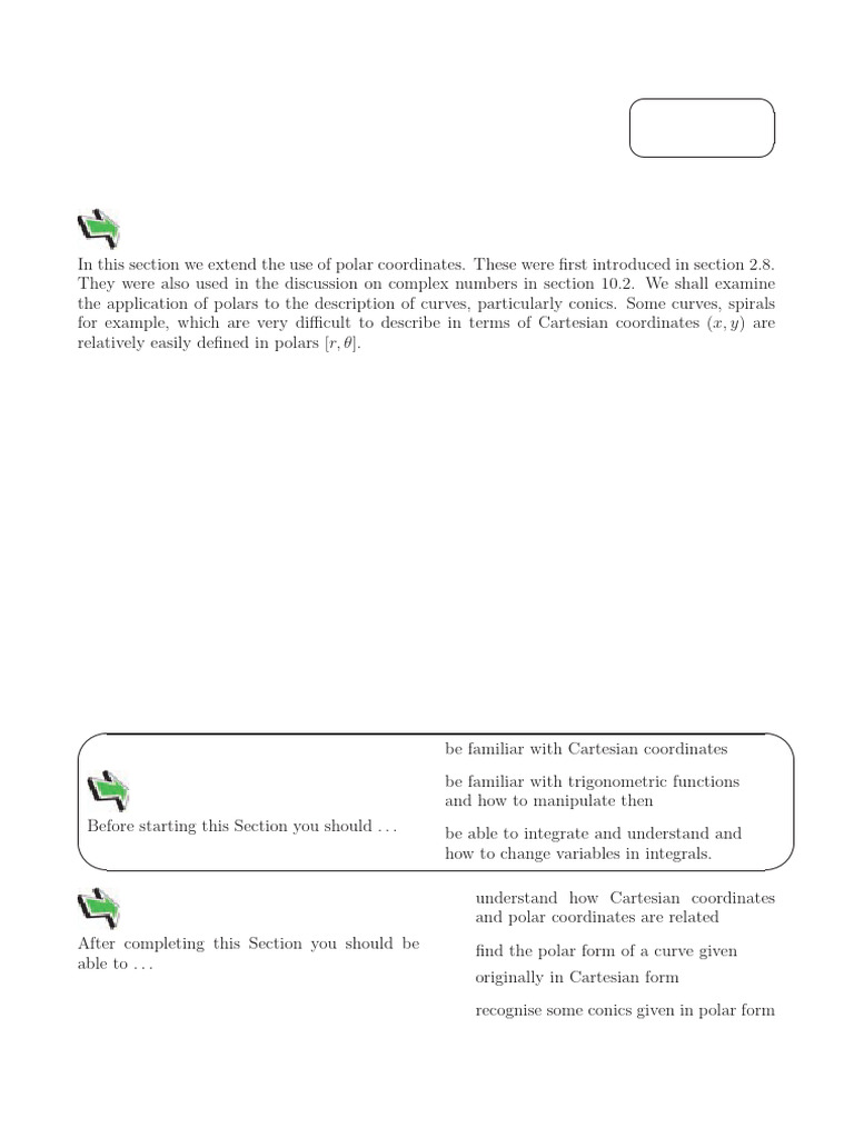 Understanding Polar Coordinates and Curves | PDF | Coordinate System ...