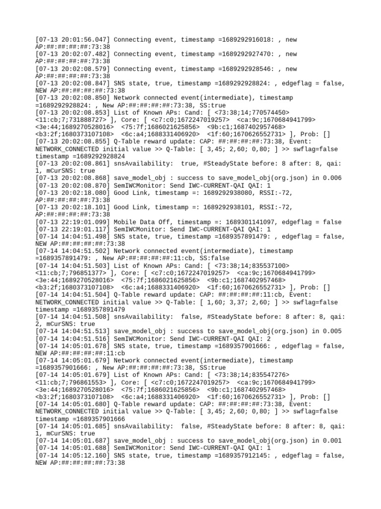 Network Connection Events Log | PDF | Computer File Formats | Json