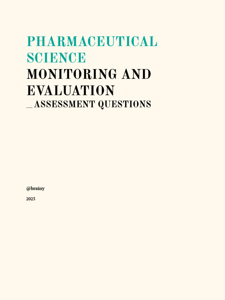 MONITORING AND EVALUATION ASSESSMENT QUESTIONS - WSP | PDF ...