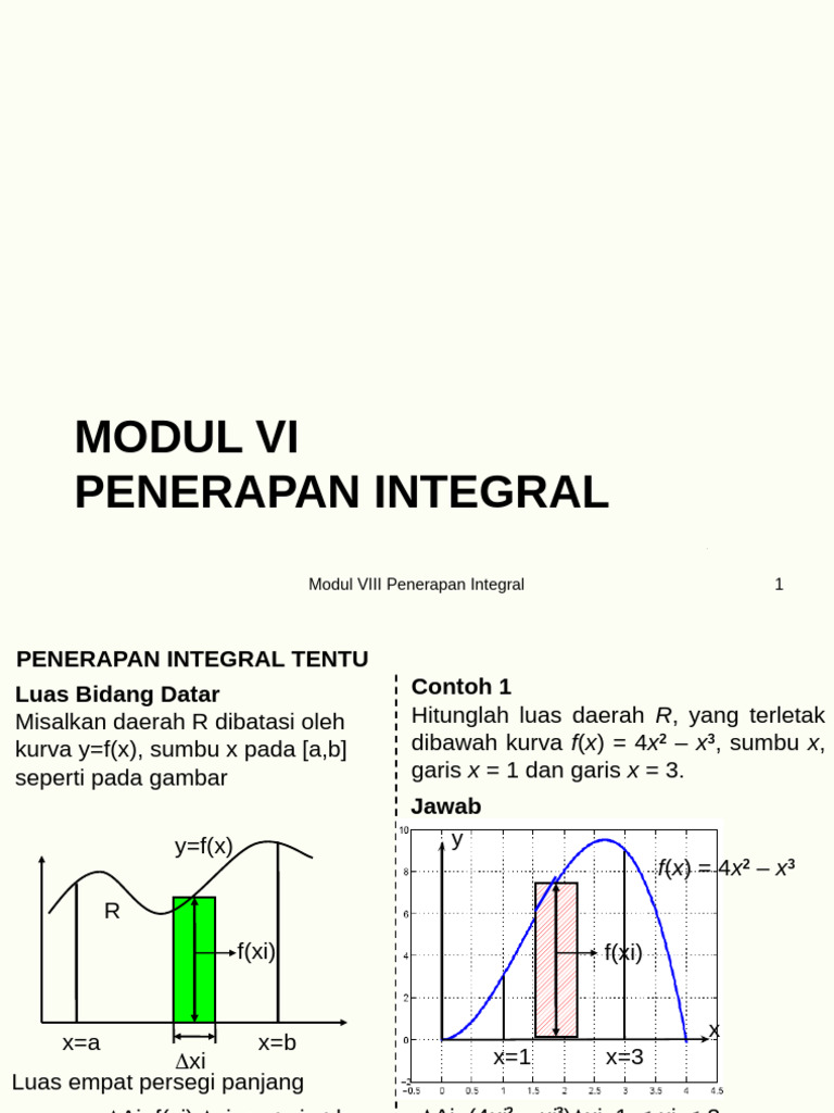 Modul 7 Penerapan Integral | PDF