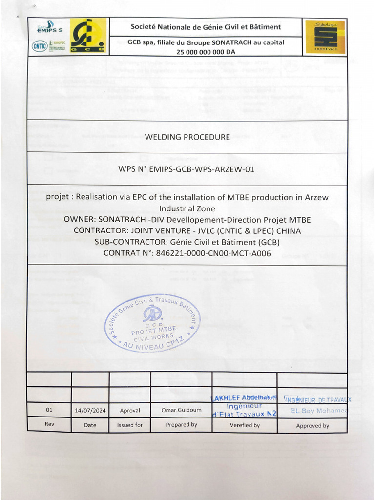 Wps Welding Procedure GCB | PDF