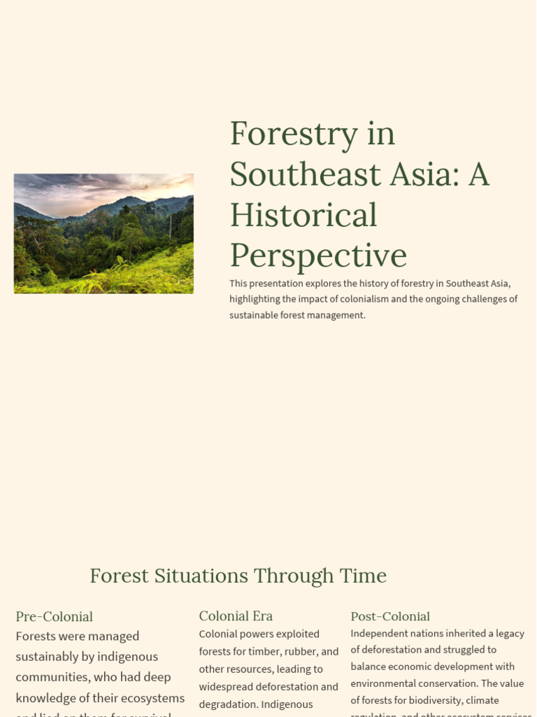 Forestry in Southeast Asia A Historical Perspective - PDF IX I | PDF ...