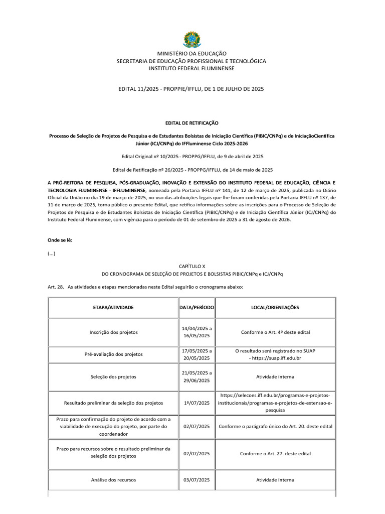 Edital+11 2025+ +proppie Ifflu,+de+1+de+Julho+de+2025 | PDF