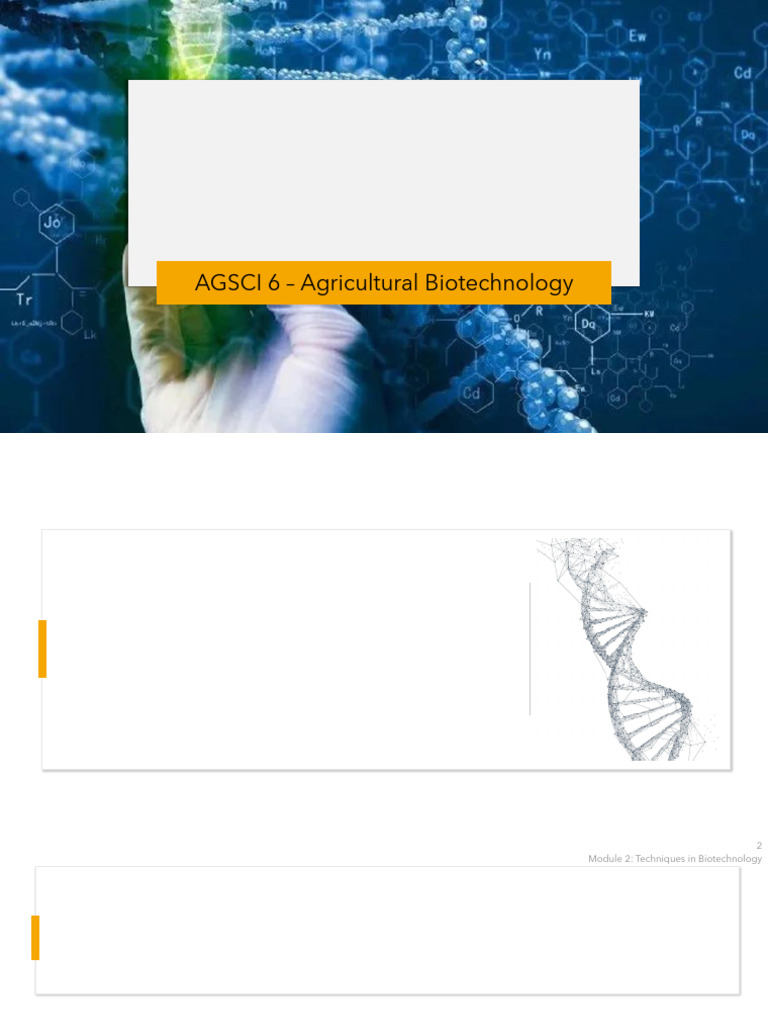 DNA Cloning Techniques in Biotechnology | PDF | Molecular Cloning | Plasmid